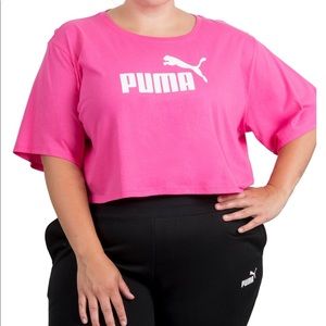 PUMA Cropped Cotton Logo T-shirt